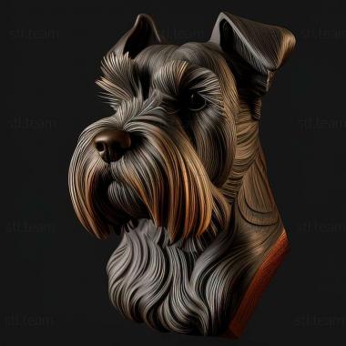 3D model Zwergschnauzer dog (STL)